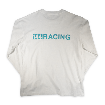 1/1: White on Blue - hand printed, smooth two-color ink faded print. no two are the same.