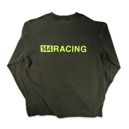 1/1: Grey on Green - hand printed, smooth two-color ink faded print. no two are the same.