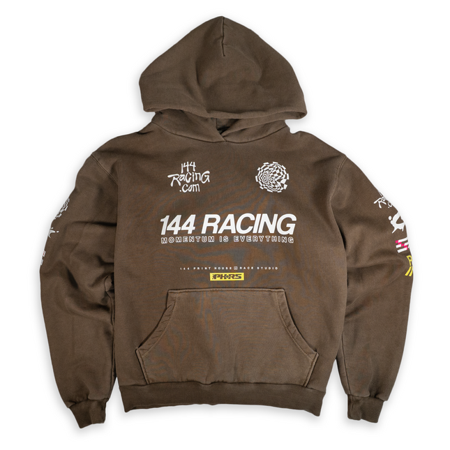 Logo Blast Hoodie - Brown