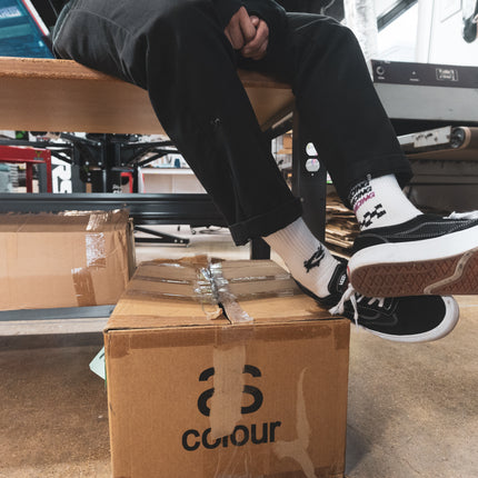 Bright White Sock: use while driving fast.