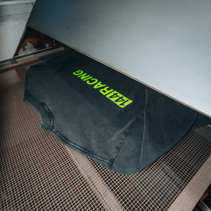 1/1: Grey on Green - hand printed, smooth two-color ink faded print. no two are the same.