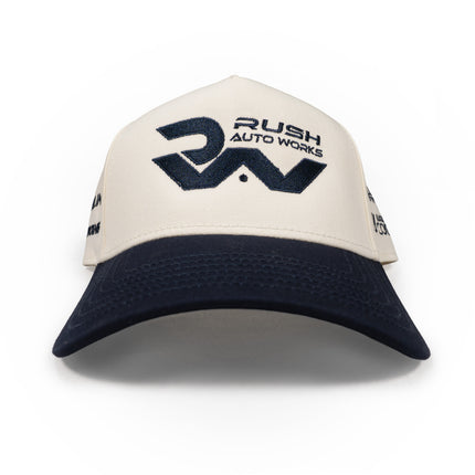 RUSH Factory A-Frame Snapback – Navy/Off White