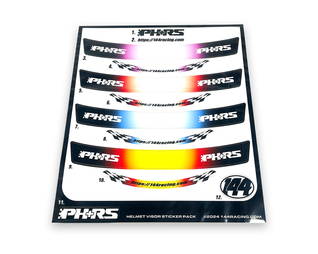 144 Racing Visor Sheet - Gradient