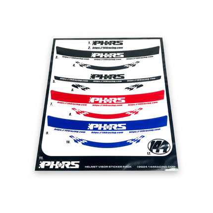 144 Racing Visor Sheet - Flat