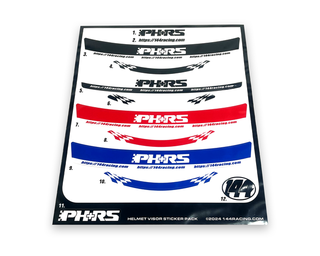 144 Racing Visor Sheet - Flat